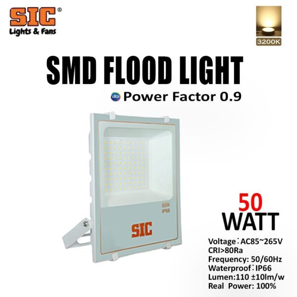 SIC 50W LED Flood Light – IP66 Outdoor Waterproof Light, PF 0.9 - Image 9