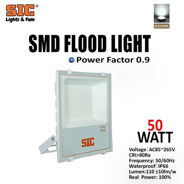 SIC 50W LED Flood Light – IP66 Outdoor Waterproof Light, PF 0.9 - Image 10