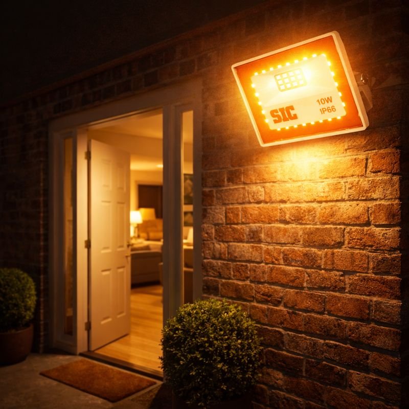 LED Flood Light 10W Power Factor 0.9 lumens 110 per wattage