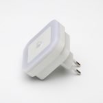 SIC Automatic Light Sensor Control LED Night Light Mini Square Shape Light Induction Sensor - White
