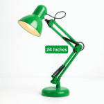 SIC Adjustable Study Table Desk Lamp – 3ft Swing Arm, 360° Flexible Rotation, E27 Eye-Protection Light with Heavy Base Green Colour