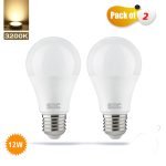 Pack of 2 SIC E27 LED Bulb 12W Equivalent, 3200K Wram White 1200Lumens Indoor and Outdoor For Office BedRooms and Washrooms High Brightnes
