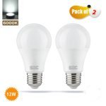 Pack of 2 SIC E27 LED Bulb 12W Equivalent, 6000K White 1200 Lumens  Indoor and Outdoor For Office BedRooms and Washrooms High Brightnes