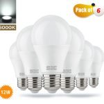Pack of 6 SIC E27 LED Bulb 12W Equivalent, 6000K White 1200 Lumens Indoor and Outdoor For Office BedRooms and Washrooms High Brightness