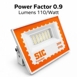 LED Flood Light 20W Power Factor 0.9 Lumens 110 Per Wattage