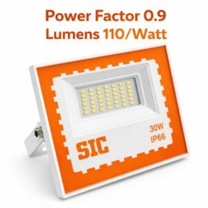 LED Flood Light 30W power Factor 0.9 Lumens 110 per wattage