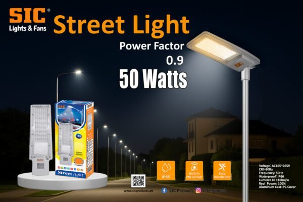 SIC 50 Watt LED Street Light Power factor 0.9 - Image 8