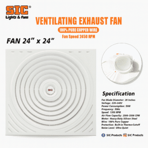False Ceiling Exhaust Fan 2x2