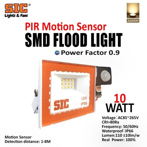 SIC 10W Motion Sensor LED Flood Light – Waterproof Outdoor Light - Image 11