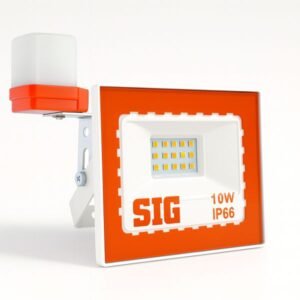 SIC 10W LED Flood Light with Sun Switch | IP66 Waterproof | Automatic Day/Night Control