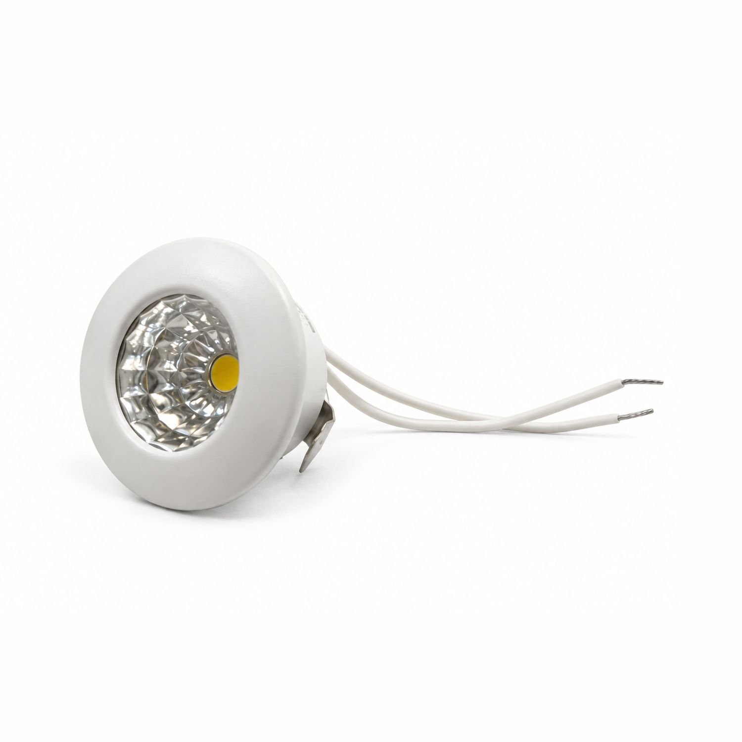 SIC mini recessed LED cabinet spotlight with white circular frame