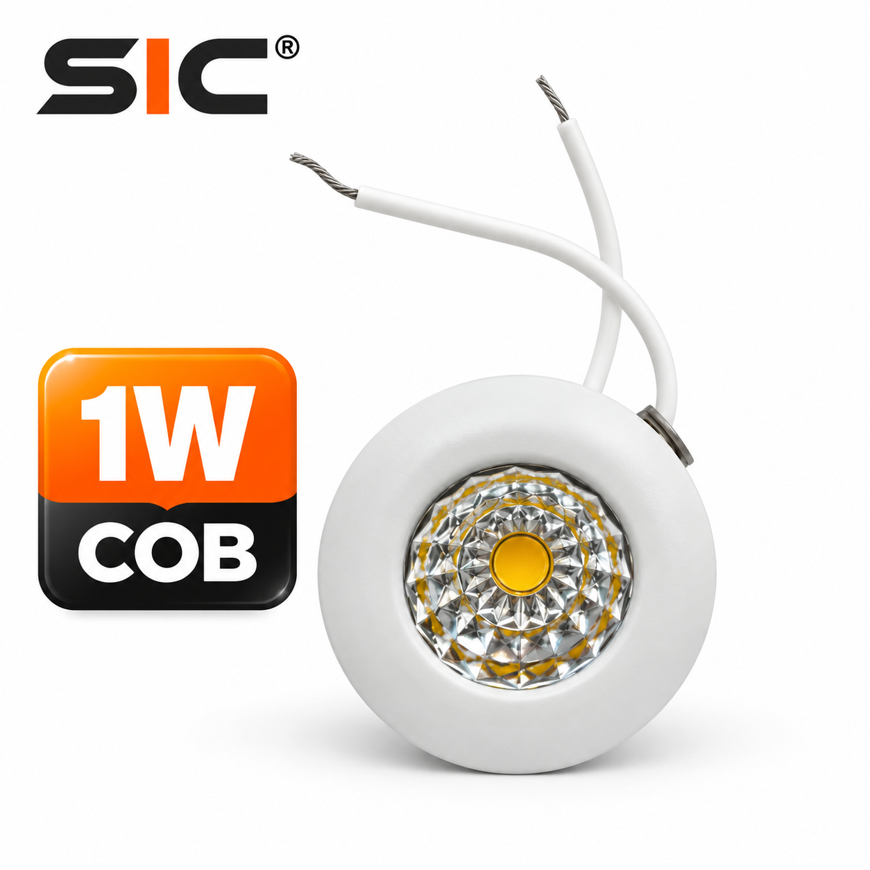 SIC Mini 1W COB Cabinet Spotlight – Recessed COB Light | Warm White & Daylight