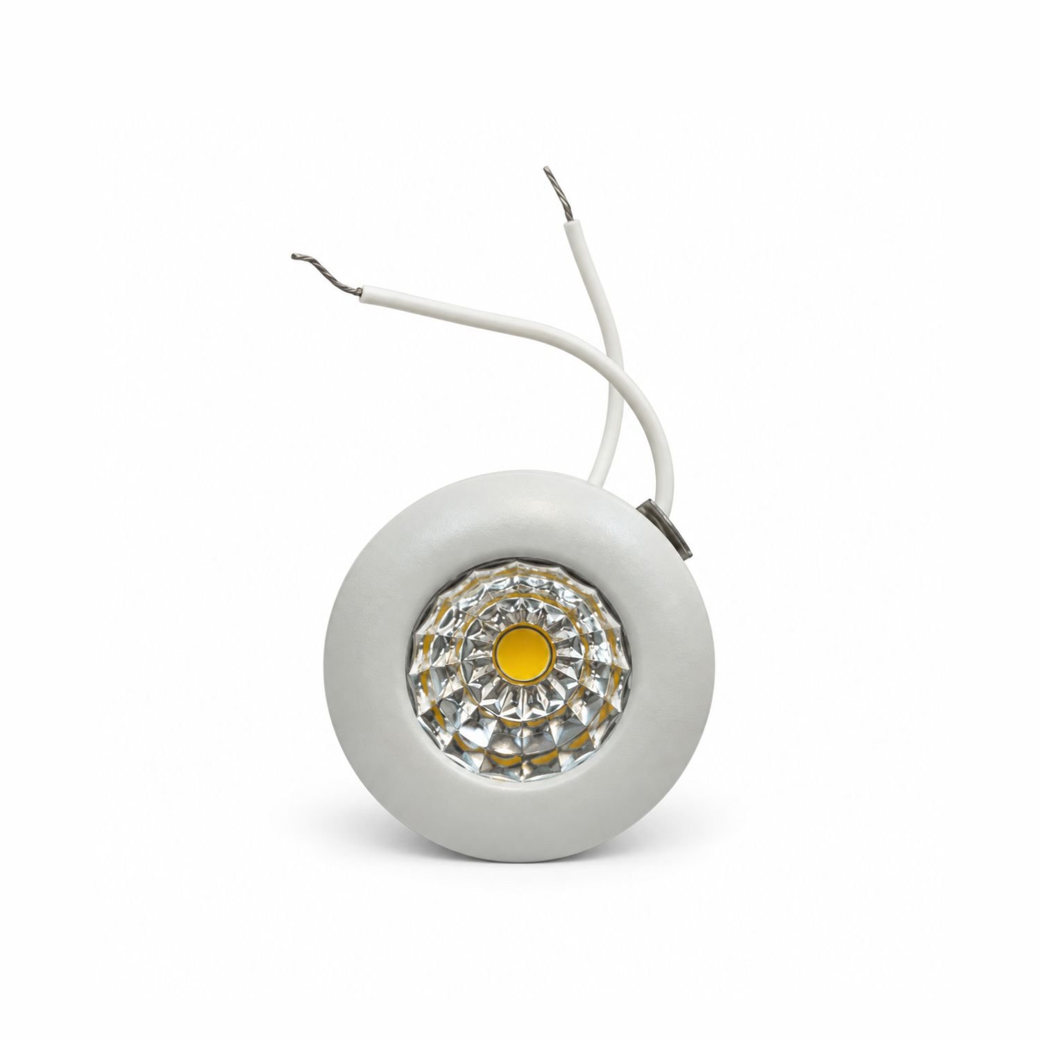 SIC mini recessed LED cabinet spotlight with white circular frame