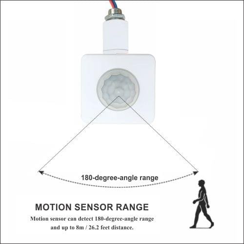 PIR Motion Sensor Human Motion Detector Light Switch Adjustable Auto On/Off Light Switch AC85-265V 180 Degrees Indoor Outdoor Waterproof IP67 - Image 2
