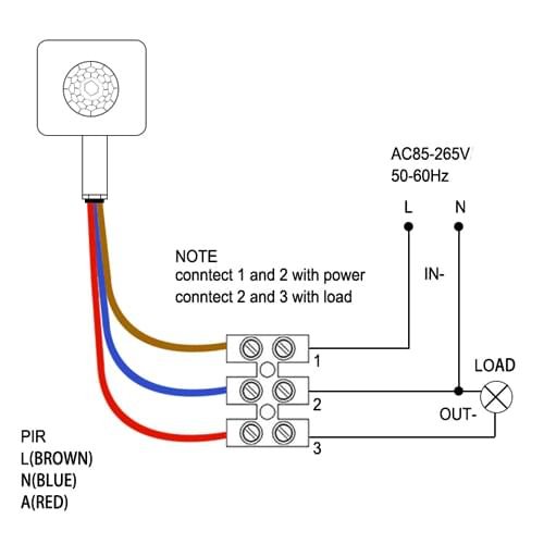 PIR Motion Sensor Human Motion Detector Light Switch Adjustable Auto On/Off Light Switch AC85-265V 180 Degrees Indoor Outdoor Waterproof IP67 - Image 7