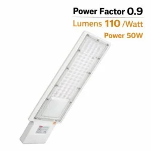50W LED street light 110 lumens per watt PF greater than 0.9